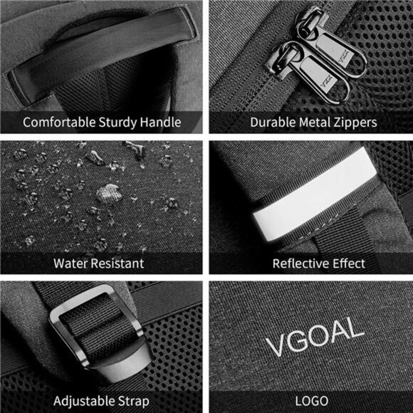 Laptop Backpack 15.6 inch with TSA Lock and USB Charging Flight Approved - Picture 11 of 14